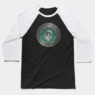 Clan Stirling Crest & Tartan Knot Baseball T-Shirt